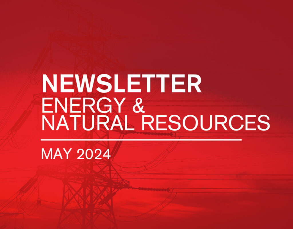 NEWSLETTER ENERGY & NATURAL RESOURCES | MAY 2024