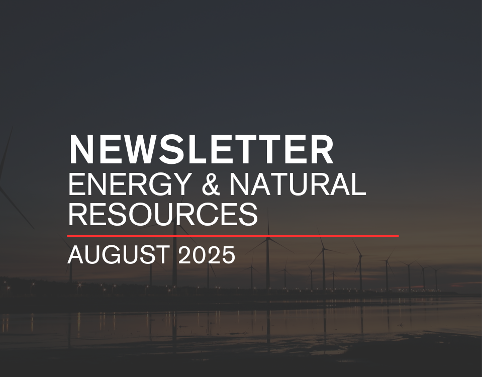NEWSLETTER ENERGY & NATURAL RESOURCES | AUGUST 2025